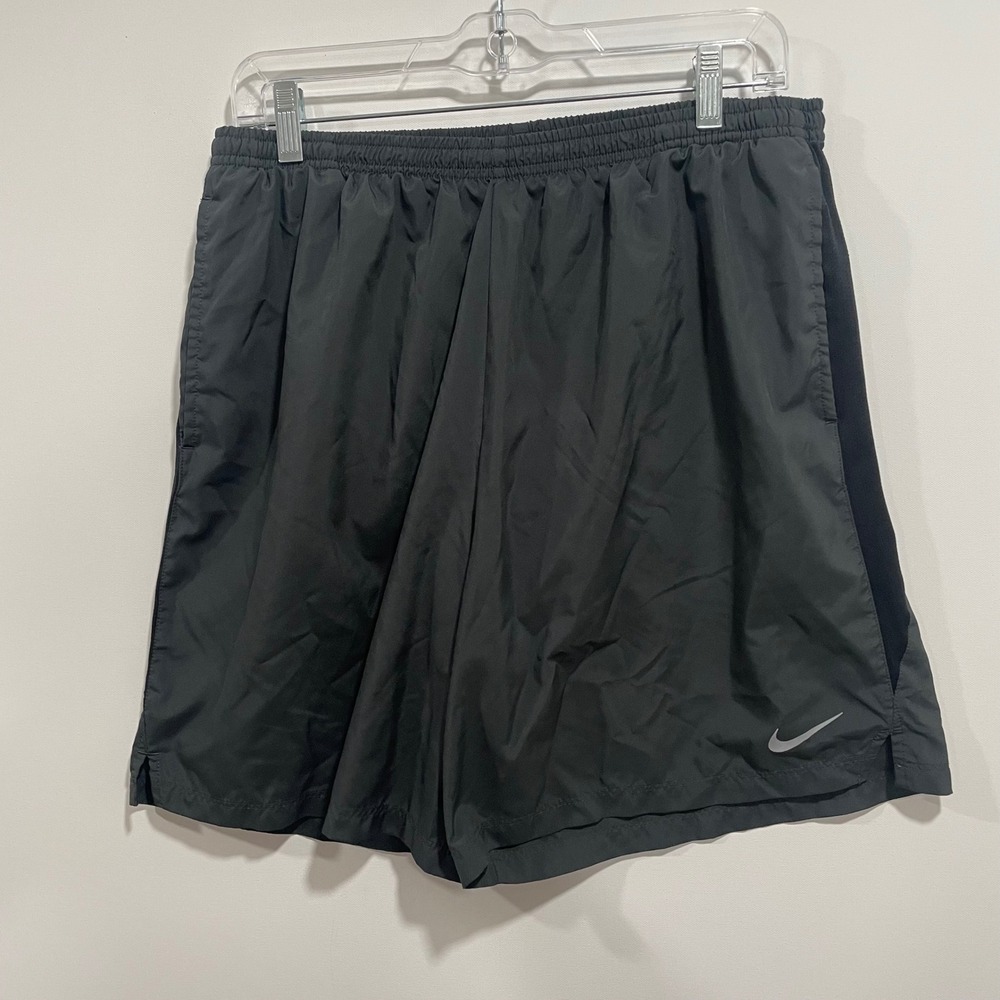 Nike Mens Dri-FIT Running Shorts Charcoal Grey Black XL 644242-060